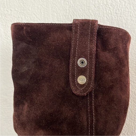 Ugg dark brown suede heeled boots - Picture 8 of 12